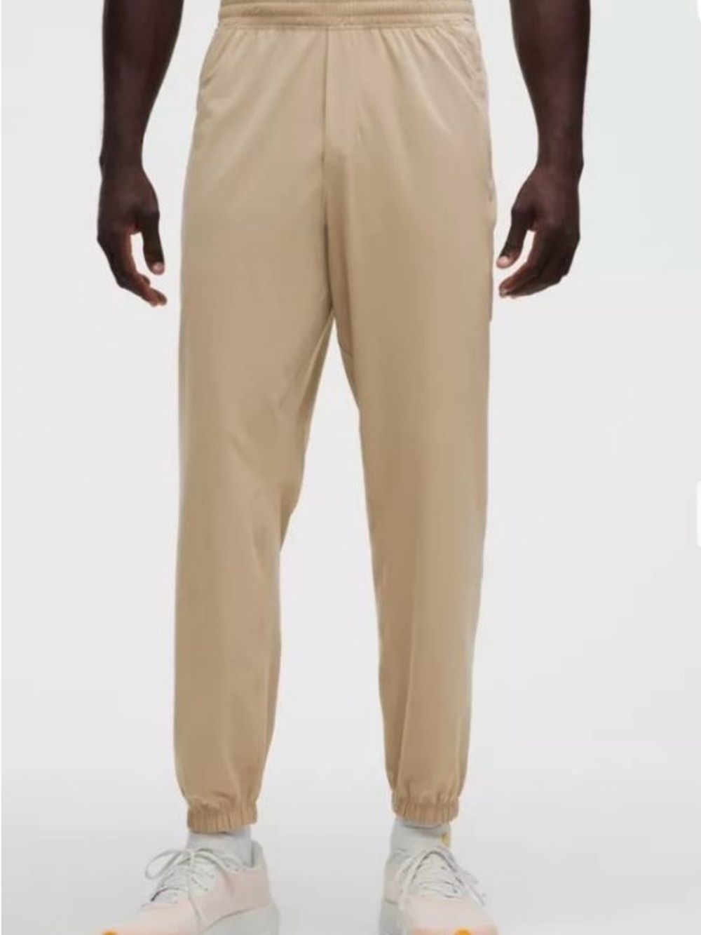 lululemon athletica Men's Khaki Elastic-Waist Joggers